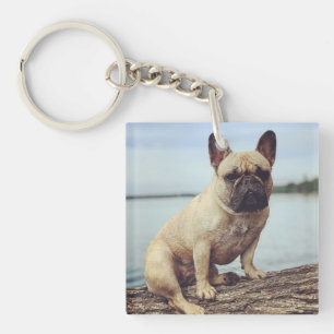 A French Bulldog Key Ring