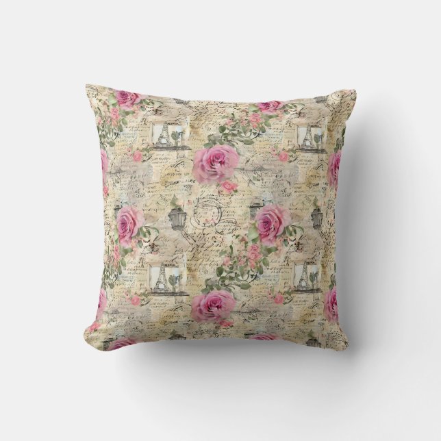 A French Ephemera Design Series 1 Cushion (Front)