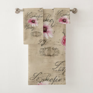 A French Ephemera Design Series 20 Bath Towel Set