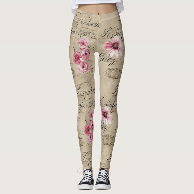 A French Ephemera Design Series 20 Leggings (Front)