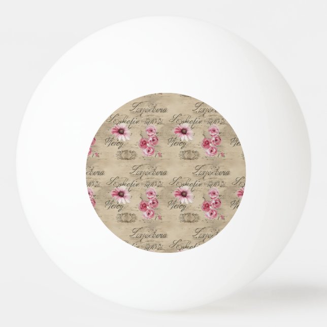 A French Ephemera Design Series 20 Ping Pong Ball (Front)