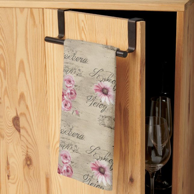 A French Ephemera Design Series 20 Tea Towel (Thirds Fold)