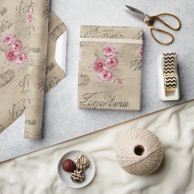 A French Ephemera Design Series 20 Wrapping Paper (Crafts)