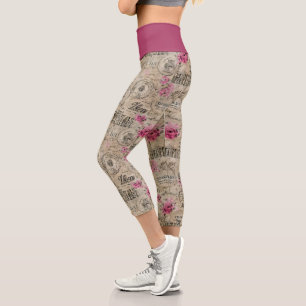 A French Ephemera Design Series 24 Capri Leggings