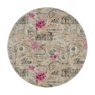 A French Ephemera Design Series 24 Cutting Board