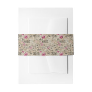 A French Ephemera Design Series 24 Invitation Belly Band
