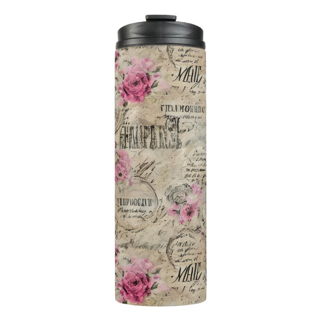 A French Ephemera Design Series 24 Thermal Tumbler (Front)