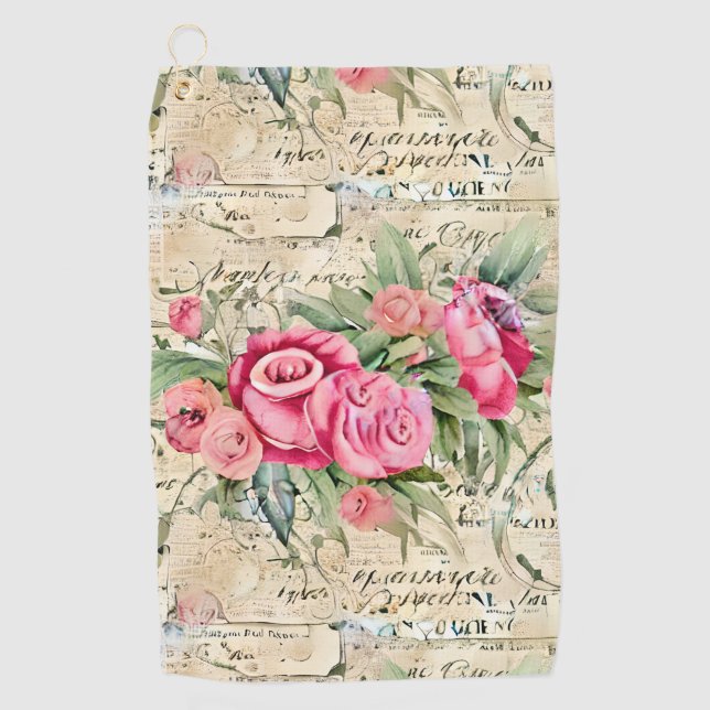 A French Ephemera Design Series 26 Golf Towel (Front)