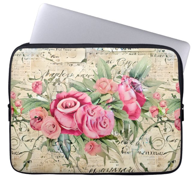 A French Ephemera Design Series 26 Laptop Sleeve (Front)