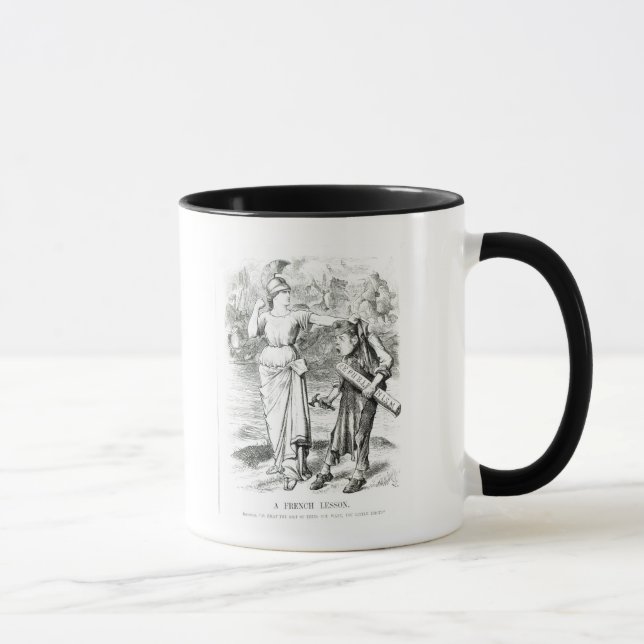 A French Lesson', cartoon from 'Punch' Mug (Right)