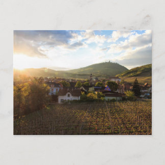 A French wine village in the afternoon light Postcard