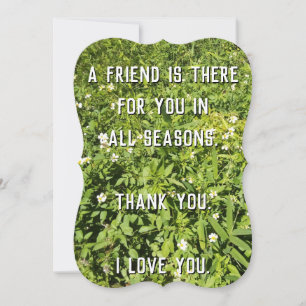 A Friend for All Seasons Flat Card