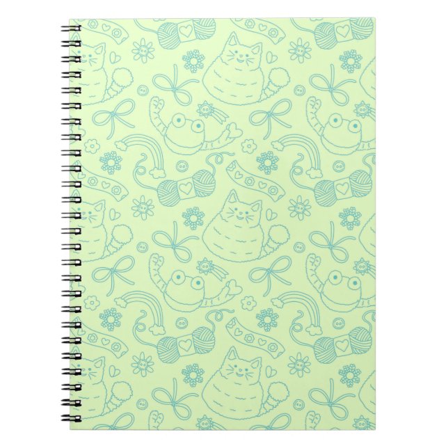 "A Friend for Everyone" Pattern Notebook Green (Front)