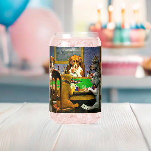 A Friend in Need, Dogs Playing Poker, Can Glass