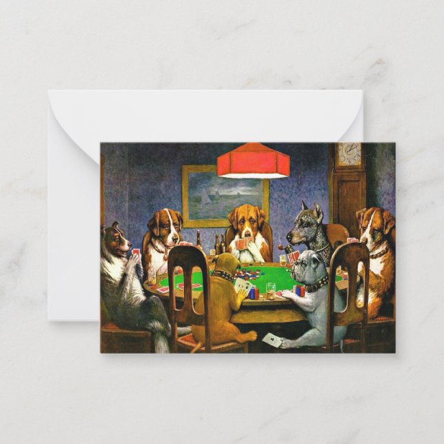 A Friend in Need, Dogs Playing Poker, Card (Front)