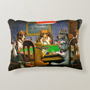 A Friend in Need, Dogs Playing Poker, Decorative Cushion