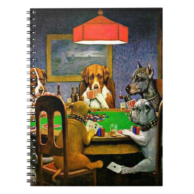 A Friend in Need, Dogs Playing Poker, Notebook (Front)