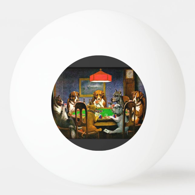 A Friend in Need, Dogs Playing Poker, Ping Pong Ball (Front)