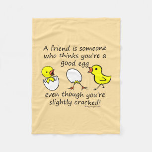 A Friend is Someone Funny BFF Quote Fleece Blanket