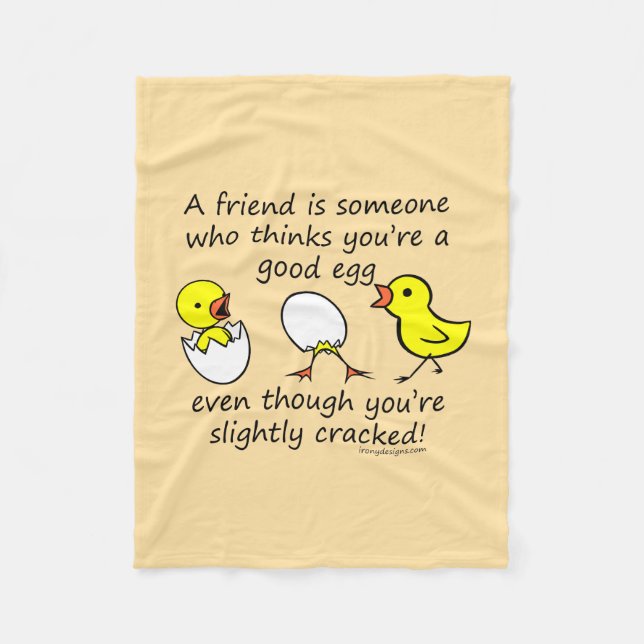 A Friend is Someone Funny BFF Quote Fleece Blanket (Front)