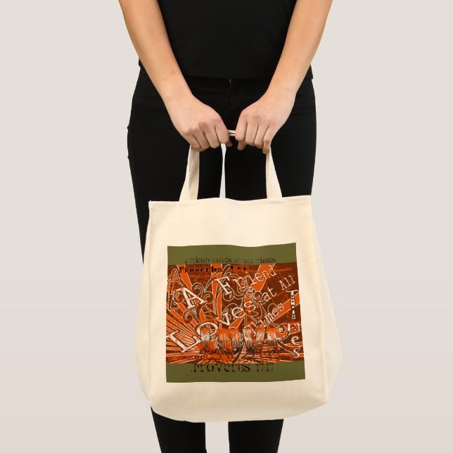 A Friend Loves At All Times. - Customised Tote Bag (Front (Product))