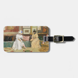 A Friendly Call, 1895 (oil on canvas) Luggage Tag