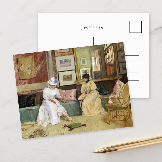 A Friendly Call | William Merritt Chase Postcard (Creator Uploaded)