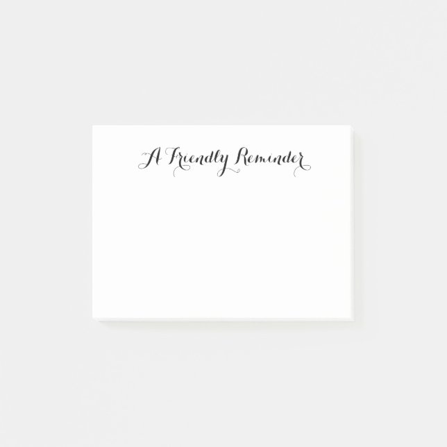 A Friendly Reminder Customisable Note (Front)