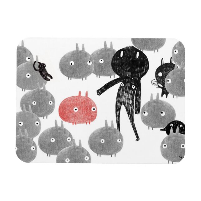 A friendly visit to the bunnyland 2014 magnet (Horizontal)