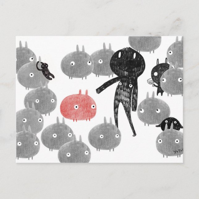 A friendly visit to the bunnyland 2014 postcard (Front)