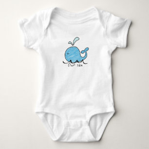 A FRIENDLY WHALE IN HIS SEA BABY BODYSUIT