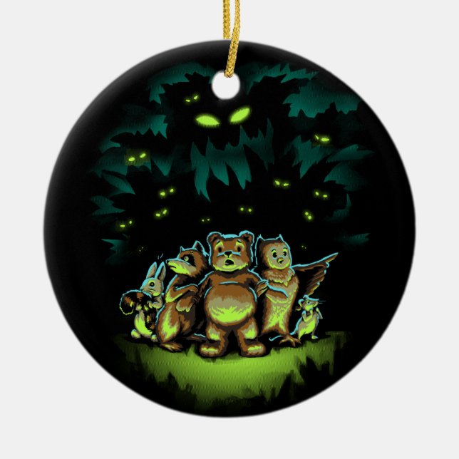 A Frightening Forest Ceramic Ornament (Front)