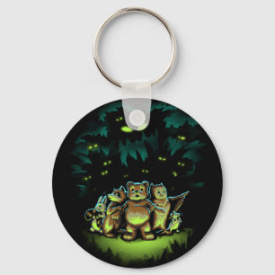 A Frightening Forest Square Key Ring