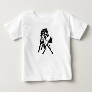 A Frisky Jumping Horse in the Wild Baby T-Shirt
