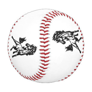 A Frisky Jumping Horse in the Wild Baseball