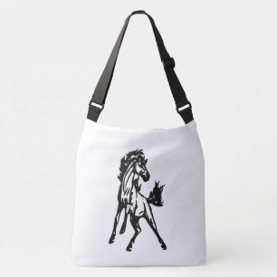 A Frisky Jumping Horse in the Wild Crossbody Bag