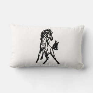 A Frisky Jumping Horse in the Wild Lumbar Cushion