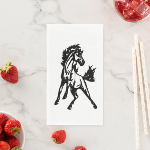 A Frisky Jumping Horse in the Wild Napkin