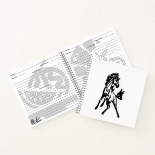 A Frisky Jumping Horse in the Wild Notebook