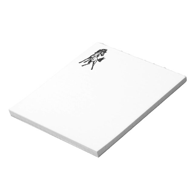 A Frisky Jumping Horse in the Wild Notepad (Rotated)