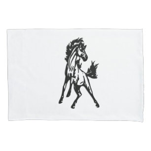 A Frisky Jumping Horse in the Wild Pillowcase