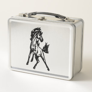 A Frisky Jumping Horse Metal Lunch Box