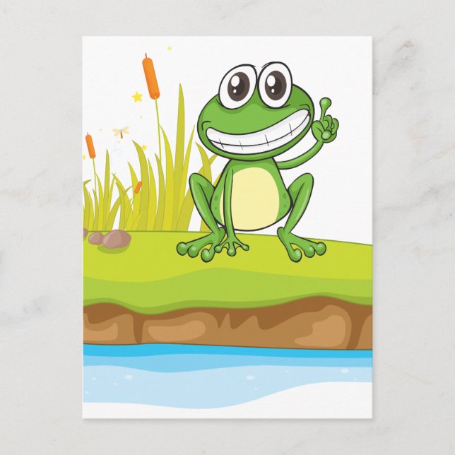 A frog and water postcard (Front)