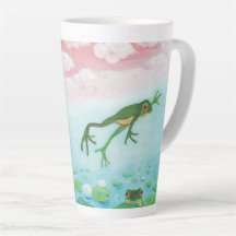 A Frog Jumps Into The Pond Illustration 