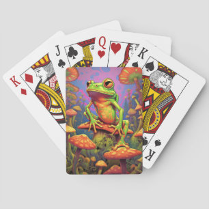 A Frog Playing Cards