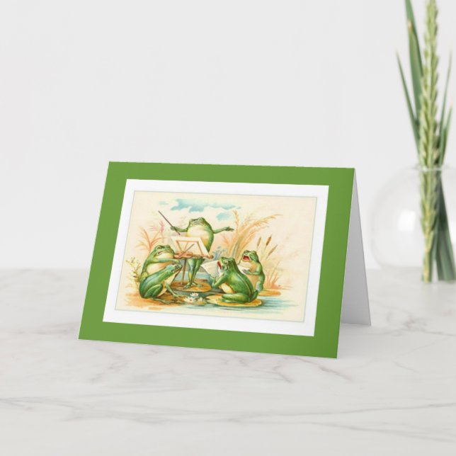 A Froggy Happy Birthday Card (Front)