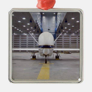 A front view of a Global Hawk unmanned aircraft Metal Tree Decoration