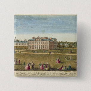 A Front View of the Royal Palace of Kensington 15 Cm Square Badge