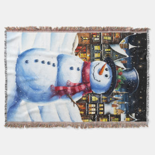 A FROSTY CHRISTMAS EVE THROW BLANKET