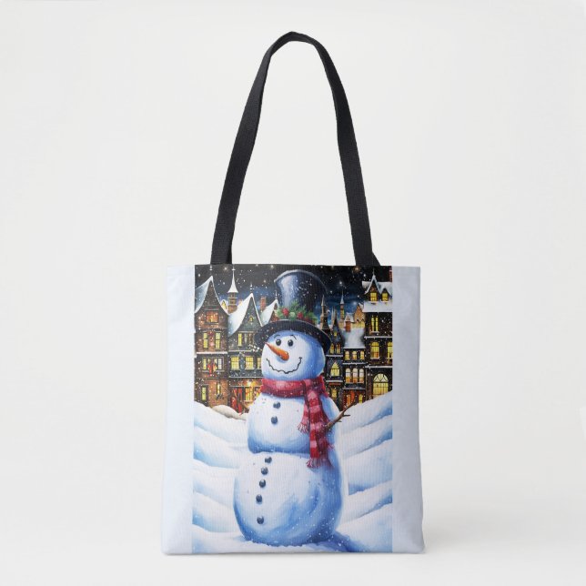 A FROSTY CHRISTMAS EVE Tote Bag (Front)